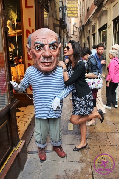 boneco Pablo Picasso em Barcelona