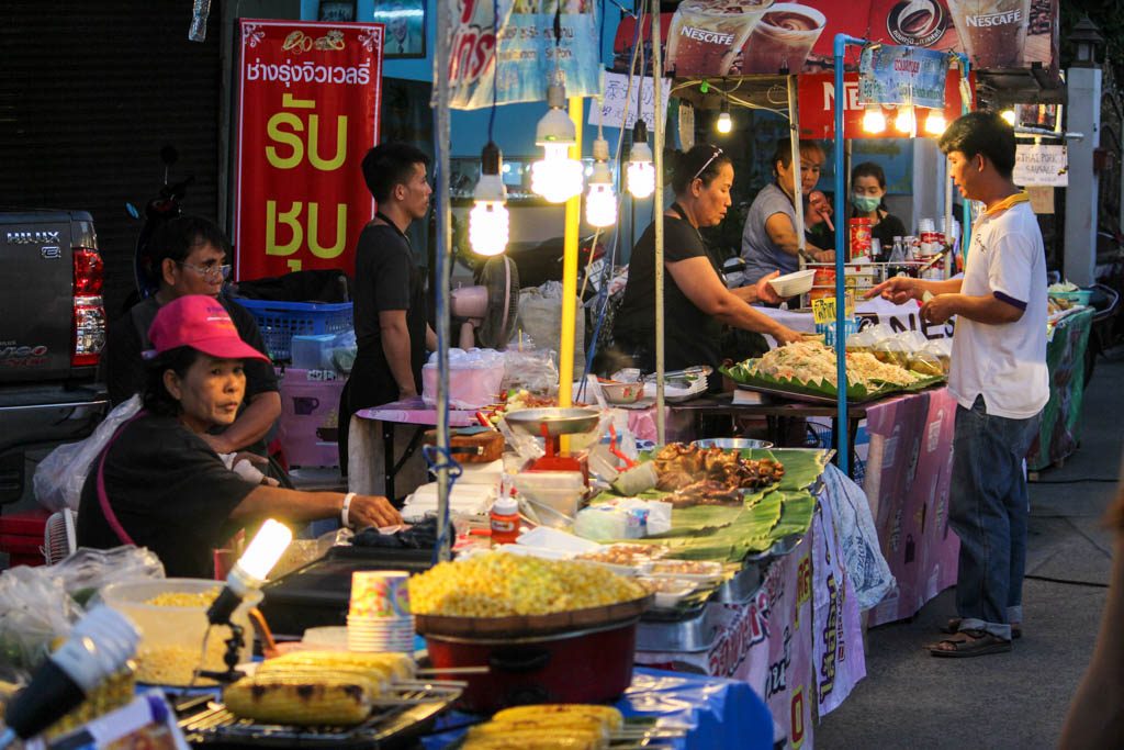 What to do in Chiang Mai at night? Visit the markets for delicious street food.