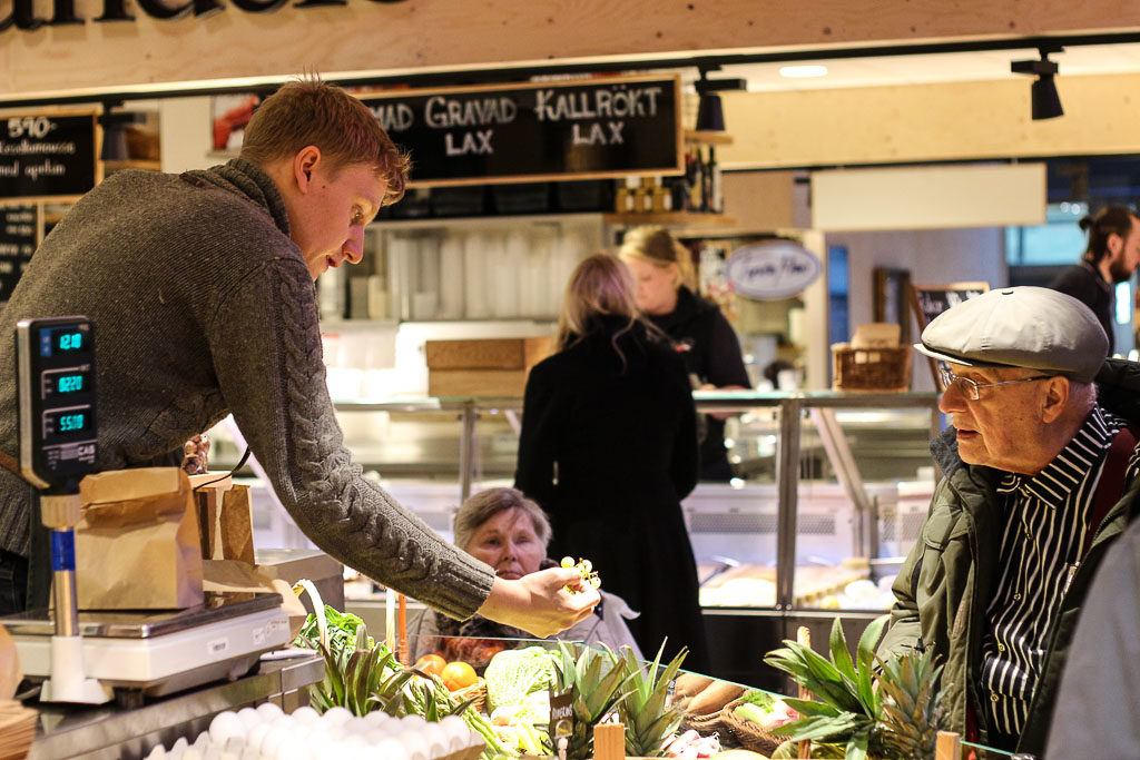 The Östermalm Saluhall food market is a must in Stockholm, a place to eat and learn about the local food.