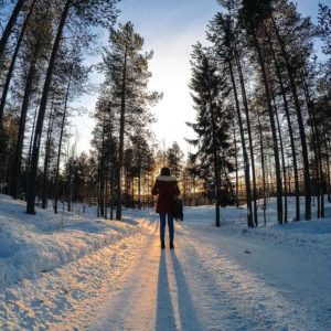 Things to do in Rovaniemi and th northern lights in Finland.