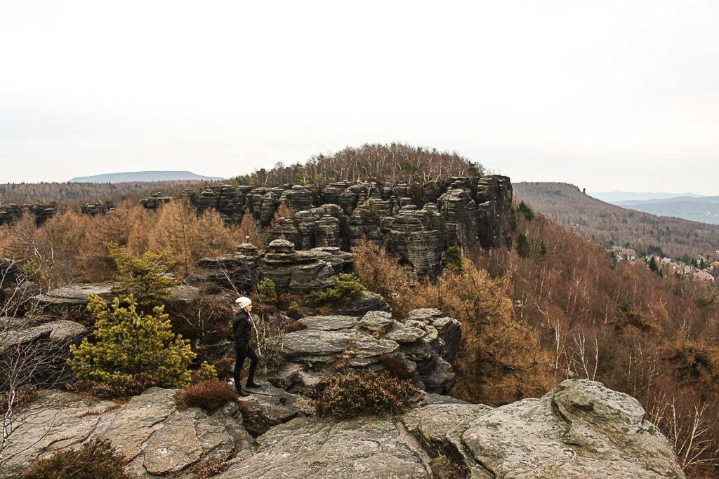 The sandstone formations are the main attraction in the Bohemian Switzerland Park, you can hike through the rock towers and climb to amazing viewpoints. 