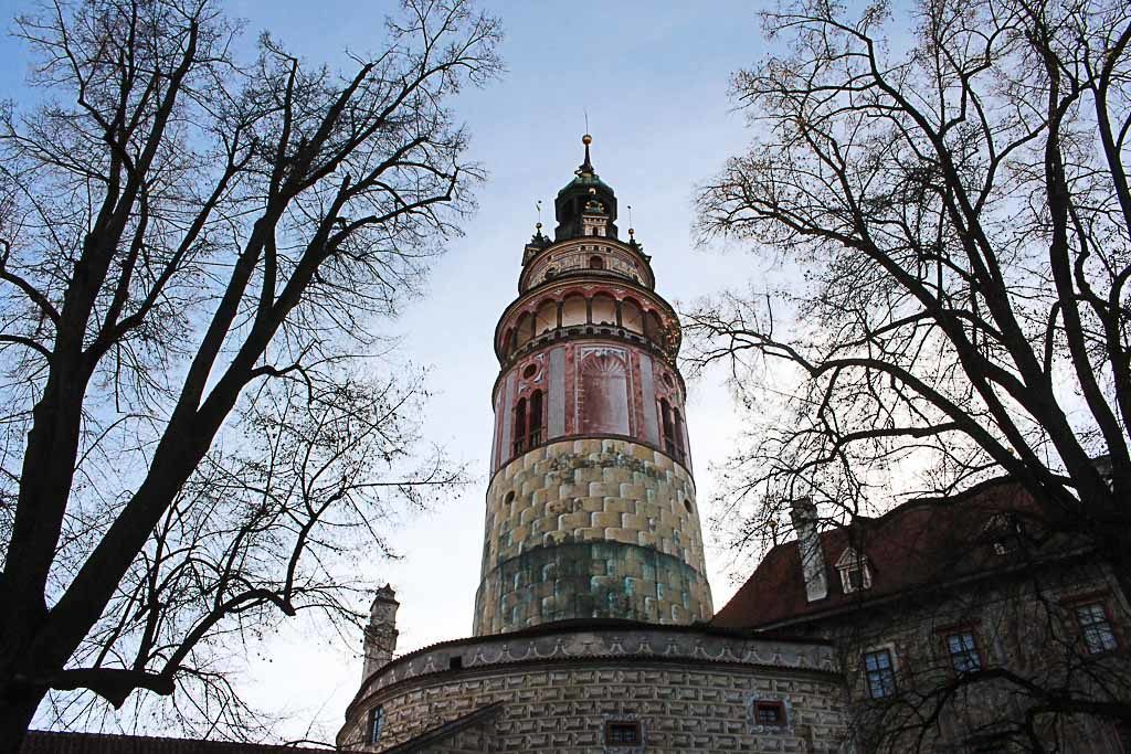 The Český Krumlov Castle tower is one of the main attractions of the city and you must visit it.