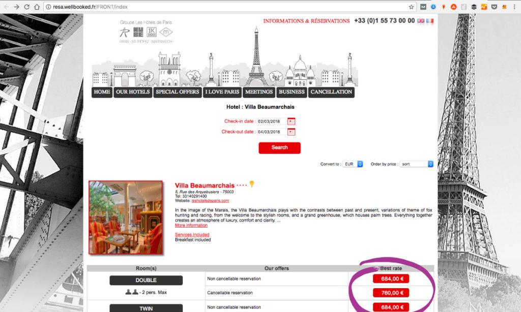 Sometimes direct booking is not the best option to find great discounts on romantic hotels in Paris, France