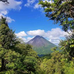 The majestic Arenal Volcano one of teh top attractions in Arenal, Costa Rica