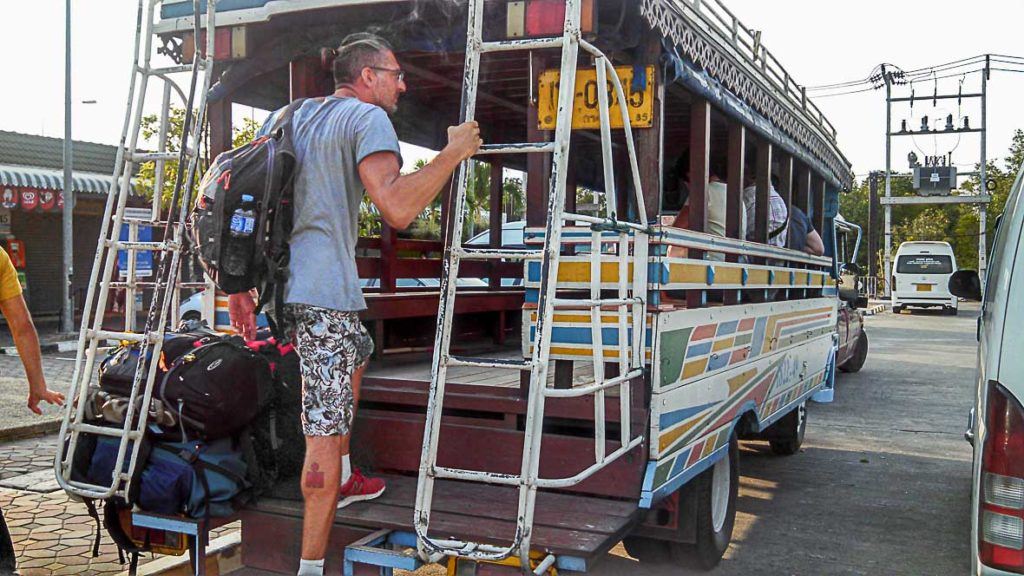 how to get to Phi Phi Island by bus