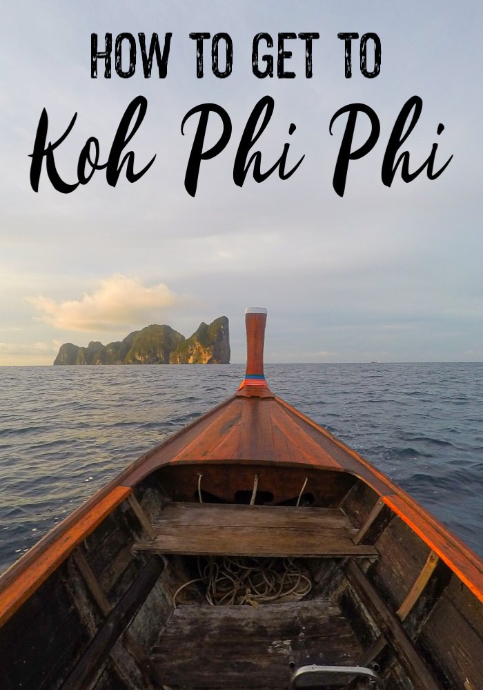 The ultimate guide on how to get to Phi Phi Island from anywhere in Thailand. Tips to travel by plane, bus, train, ferry, and speedboats to Koh Phi Phi. The best connections, timetables, where you can buy the tickets online and how to plan your trip to Koh Phi Phi. #Travel #ThailandTravel #PhiPhi #PhiPhiIsland