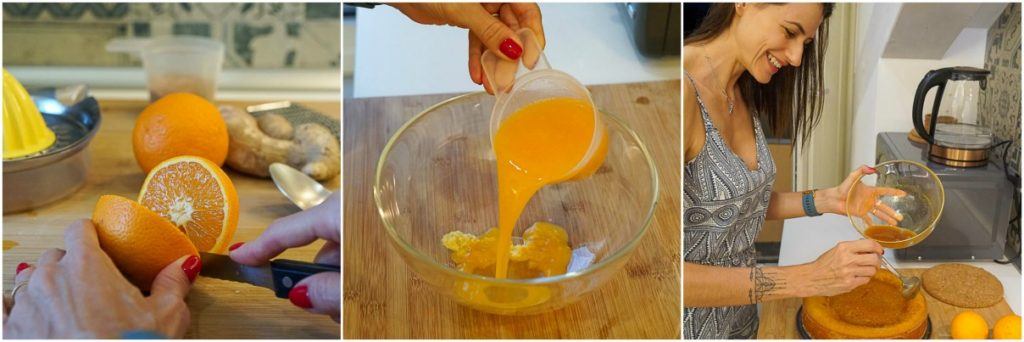 It's easy to prepare the Orange and Ginger Glaze for a gluten free cake. 
