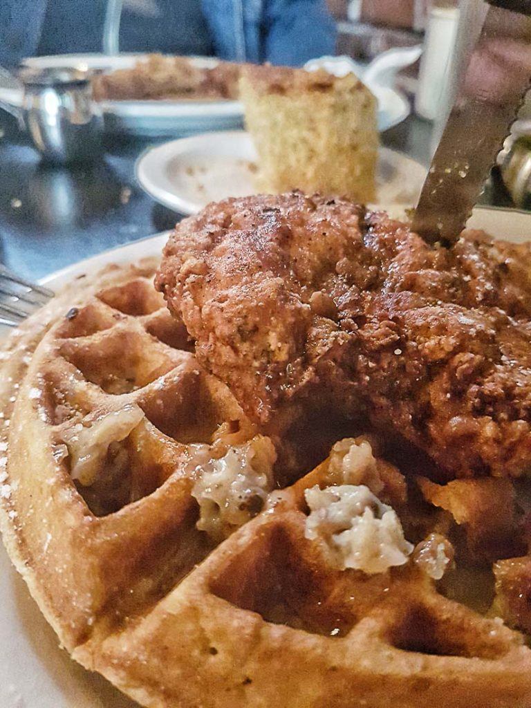 Savouring a chicken waffles is a must while visiting Portland