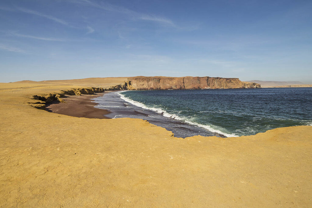 Photo of the Red Beach in Peru another famous natural wonder in the country.
