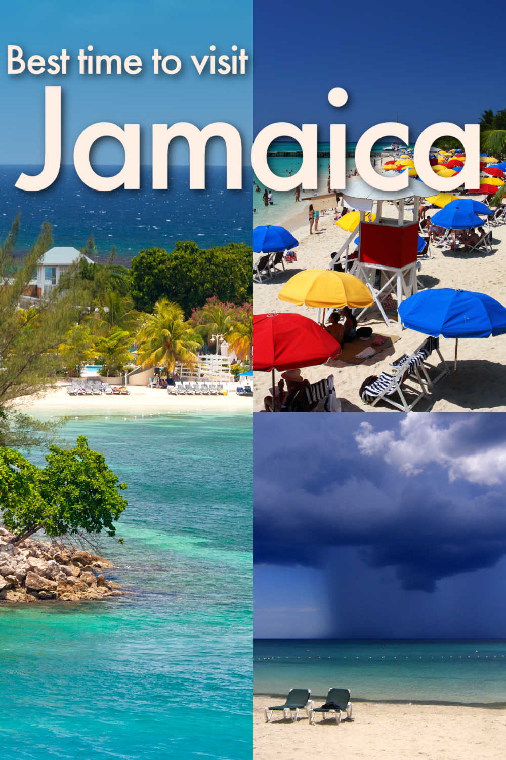 The ultimate guide to the Jamaica travel seasons. A comprehensive guide with Jamaica weather, the monthly temperature in the major cities and resort areas. Plus, when are the rainy and dry seasons in Jamaica, the pros and cons of traveling to Jamaica during peak season, low season, and hurricane season.Everything you need to know to discover the best time to visit Jamaica is here.#Jamaica #Jamaicaweather #besttimetovisitJamaica #Jamaicatravel #Jamaicaholiday