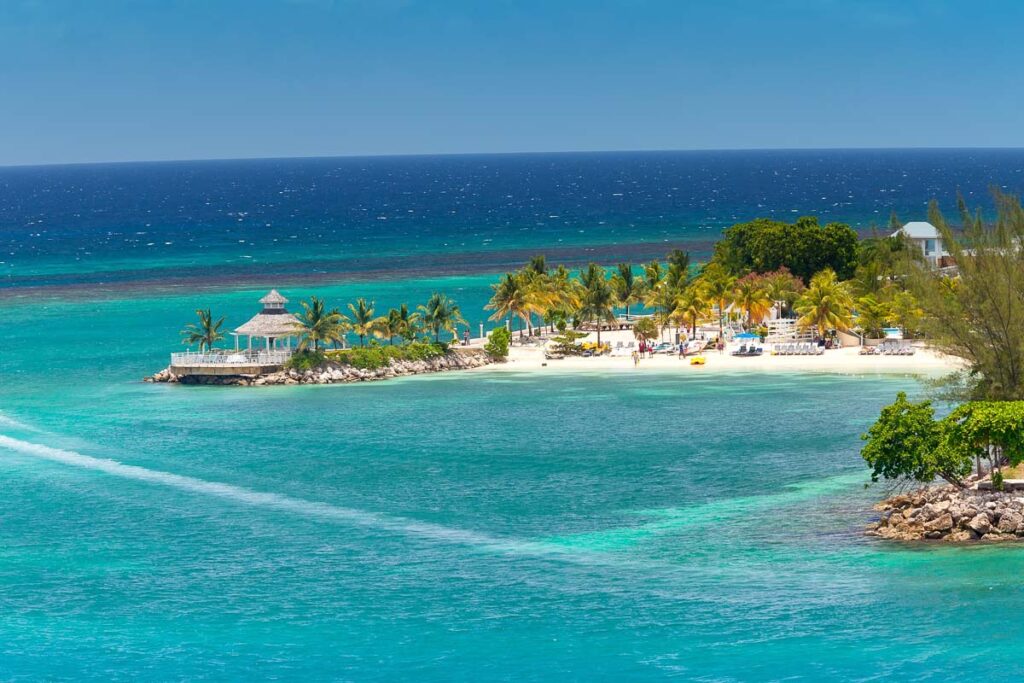 The lovely tropical island of Ocho Rios, Jamaica in the Caribbean.