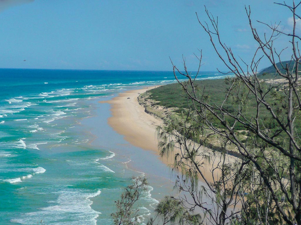 Photo of Fraser Island, the largest sand island in the world, located on the coast of Queensland estate. 