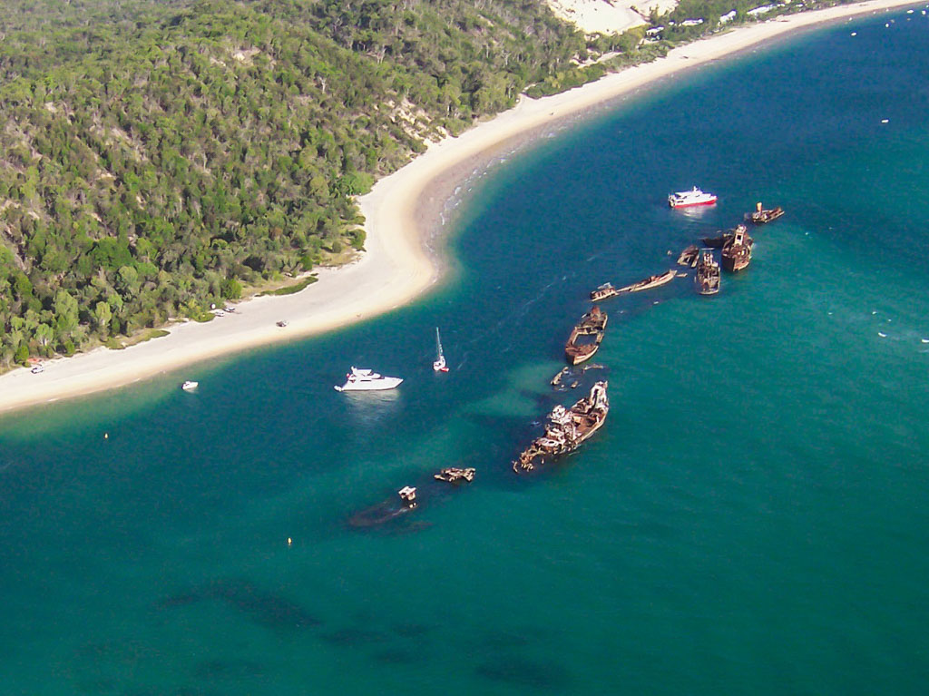 Tangalooma shipwreck is one of the attractions when you visit Queensland state in Australia. 