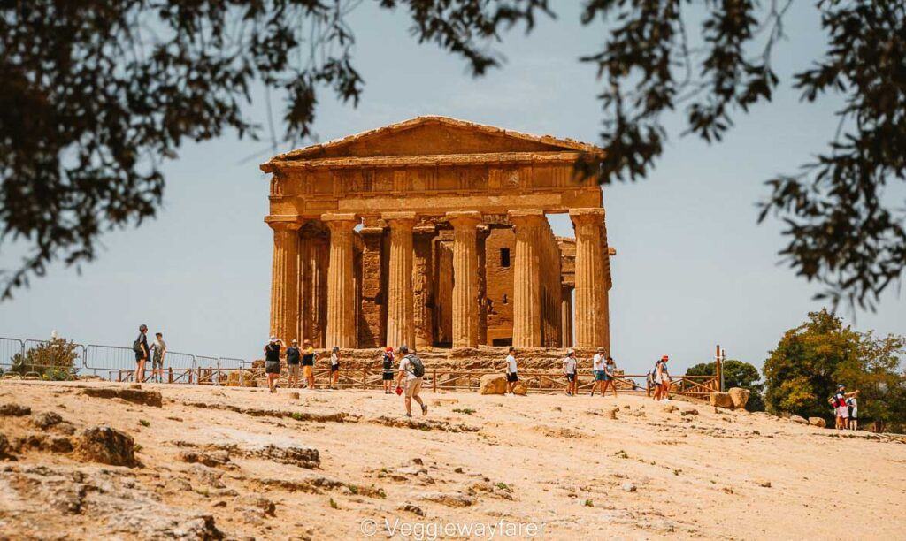 Photo of an ancient site in the Valley of Temples, one of the famous attractions in Sicily. 