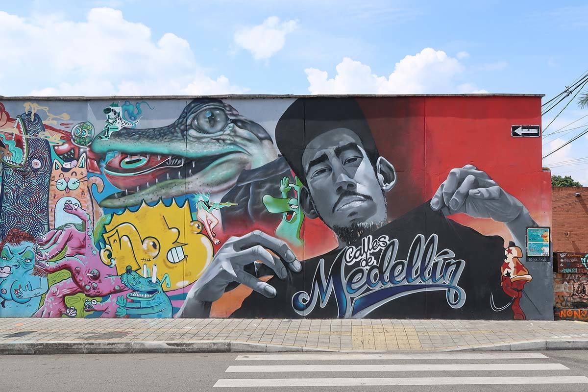 A graffiti mural in Medellin.