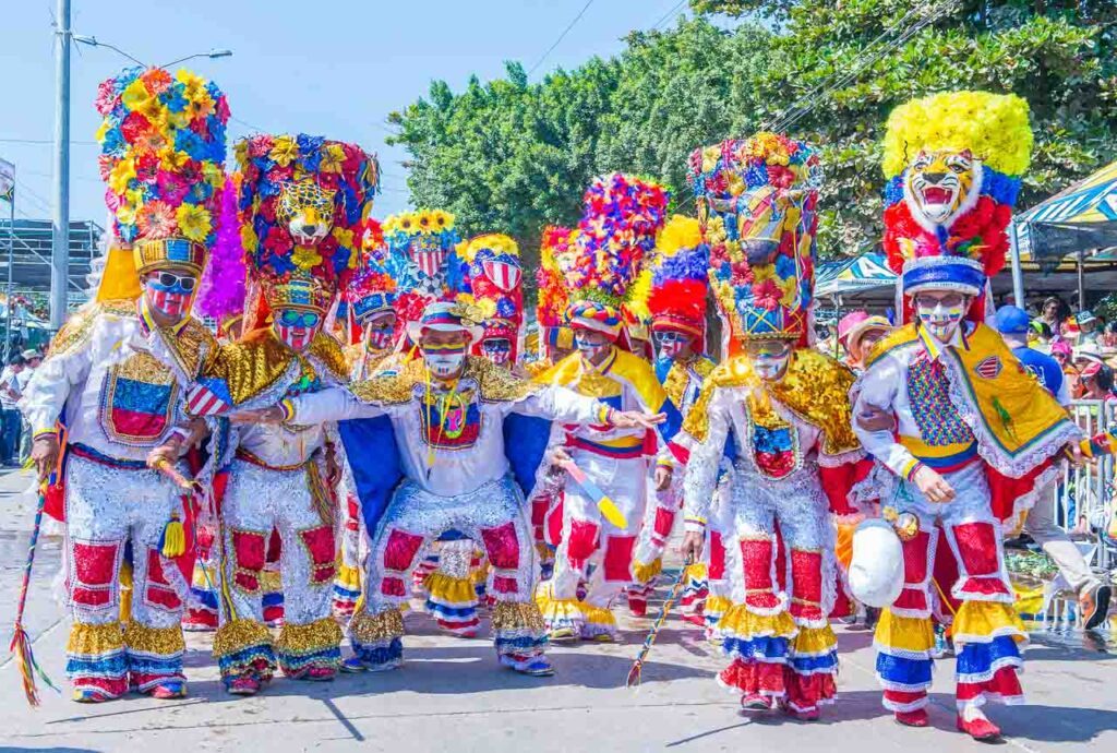 Participants in the Barranquilla Carnival in Barranquilla, Colombia Barranquilla Carnival is one of the biggest carnivals in the world.