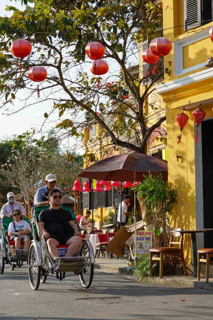Hoi An is our favorite day trip from Da Nang in Vietnam. It has beautiful photo spots like this one. 