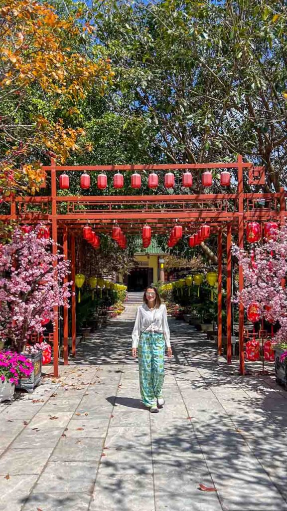 Son Tra Peninsula has a stunning temple to visit. We loved it, and it's a few minutes away from Da Nang. 